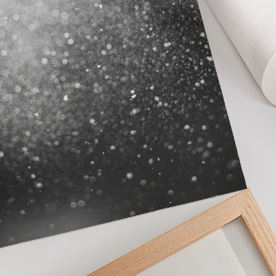 Stampa su tela Delicata e tenue sfumatura grigio chiaro del bokeh