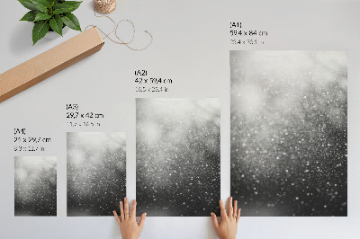Stampa su tela Delicata e tenue sfumatura grigio chiaro del bokeh