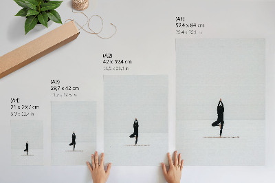 Poster Minimalismo figura yoga pace armonia