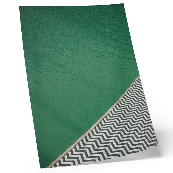 Poster Verde con un motivo geometrico in bianco e nero