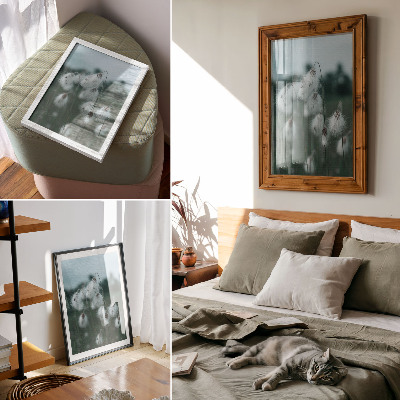Poster Spighe d'erba leggere, delicatezza, blu, pace
