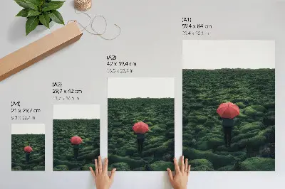 Stampa su tela Verde dominante con aura misteriosa e contrasti che richiamano la pace