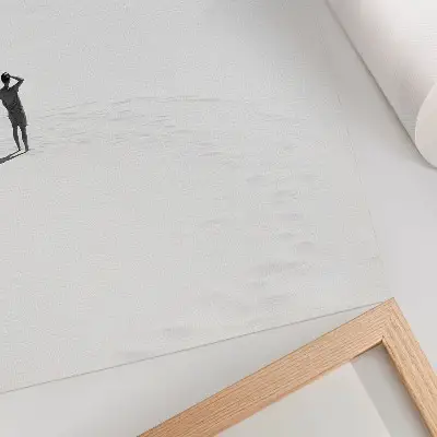 Foto su tela con soggetto di minimalismo, solitudine, spazio e pace