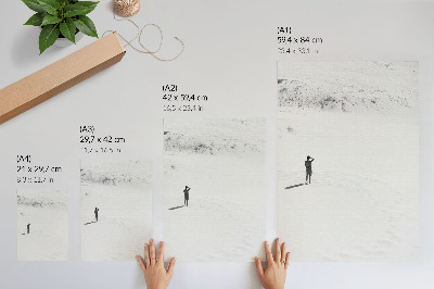 Foto su tela Minimalismo, solitudine, spazio, pace.