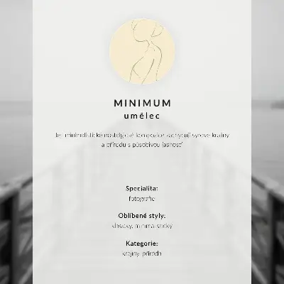 Poster molo in bianco e nero con acque calme e paesaggio minimalista