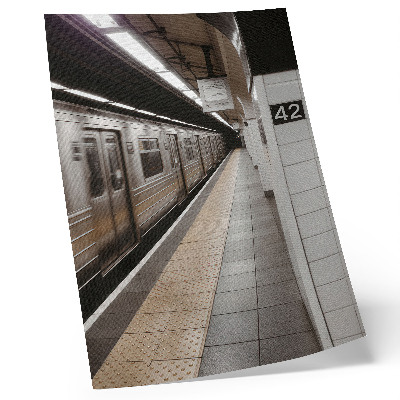 Poster Moderna piattaforma della metropolitana, spazio architettonico dinamico