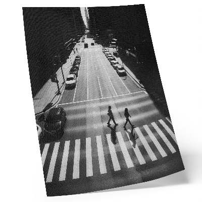 Foto su tela Scena urbana in bianco e nero dal sapore moderno