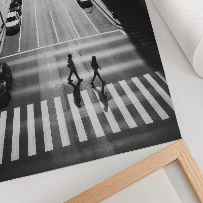 Foto su tela Scena urbana in bianco e nero dal sapore moderno