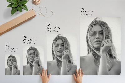 Poster Il ritratto di una donna piena di emozioni