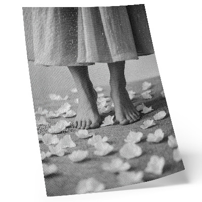 Stampa su tela Eleganza petali bianchi e neri pace