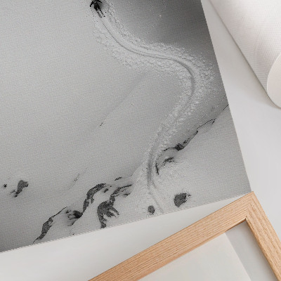 Poster Geometria del movimento perfetta, dinamica sportiva, scena invernale