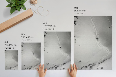 Poster Geometria del movimento perfetta, dinamica sportiva, scena invernale
