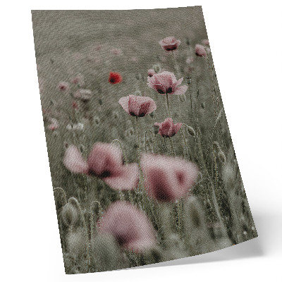 Poster papaveri pastello, atmosfera romantica, fiori delicati