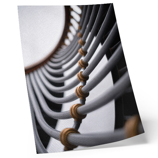 Stampa su tela Progettazione di spazi con strutture metalliche curve per tubi