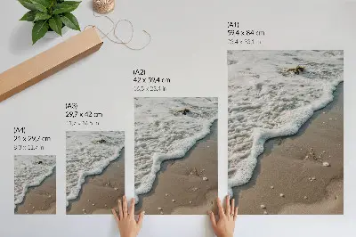 Foto su tela con stampa di sabbia, acqua, delicatezza e armonia
