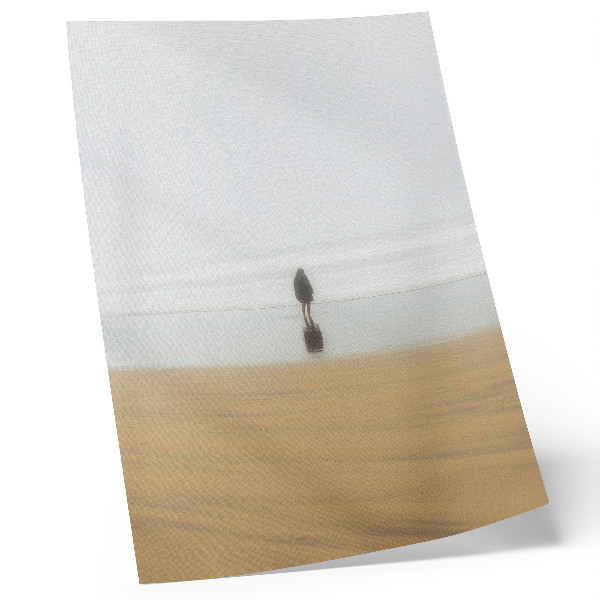 Stampa su tela Minimalismo, pace, solitudine, spiaggia, riflessione, acqua