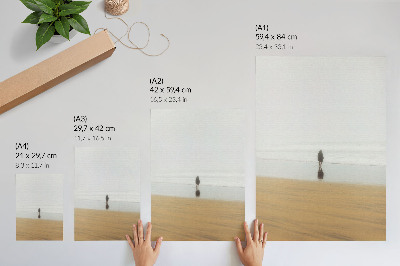 Stampa su tela Minimalismo, pace, solitudine, spiaggia, riflessione, acqua