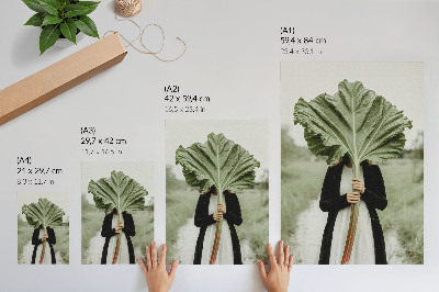 Poster Il mistero della natura: foglia e figura