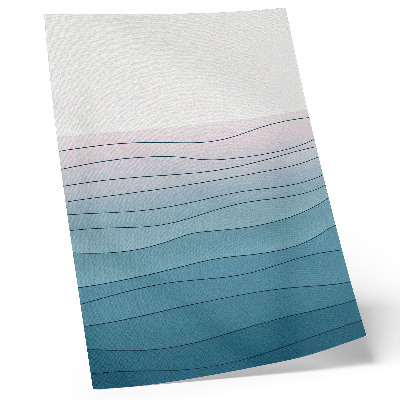 Stampa su tela Onde su sfondo blu e rosa: un design rilassante