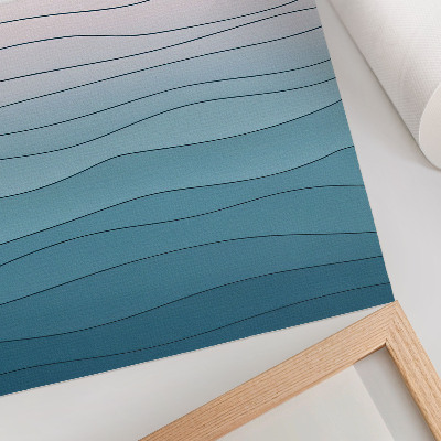 Stampa su tela Onde su sfondo blu e rosa: un design rilassante