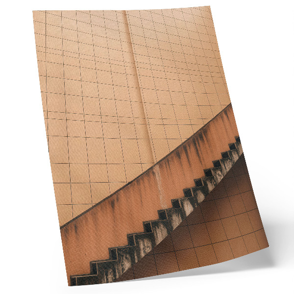 Stampa su tela Linee geometriche nei toni del beige e del marrone, piene di armonia