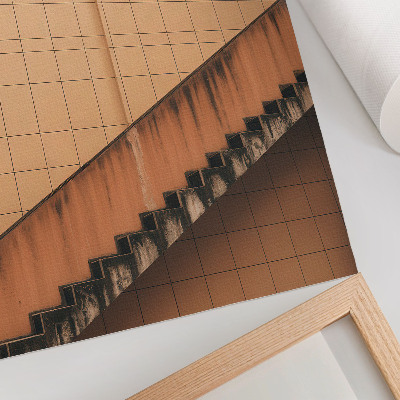 Stampa su tela Linee geometriche nei toni del beige e del marrone, piene di armonia