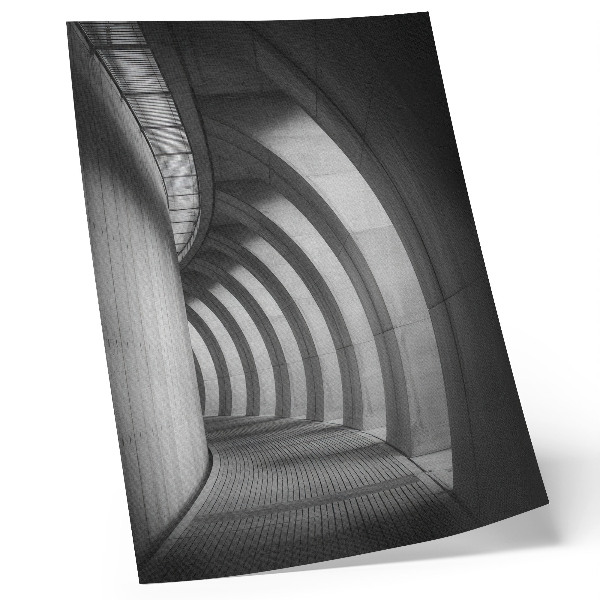 Foto su tela Spazio futuristico, eleganza in bianco e nero