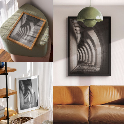 Foto su tela Spazio futuristico, eleganza in bianco e nero