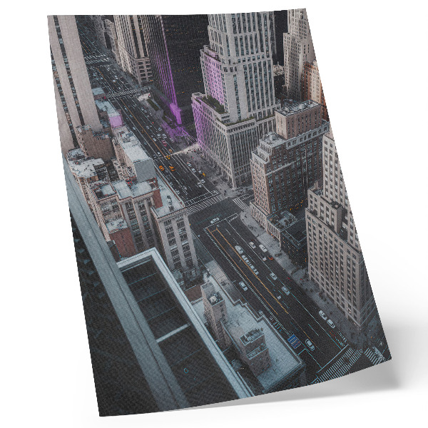 Poster Grattacieli moderni sulle strade di New York