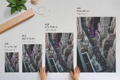 Poster Grattacieli moderni sulle strade di New York