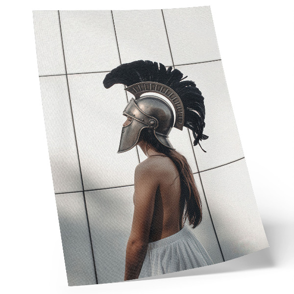 Poster Figura con elmetto, stile classico realistico