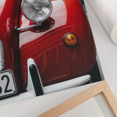 Poster auto d'epoca con dettagli espressivi e atmosfera retrò