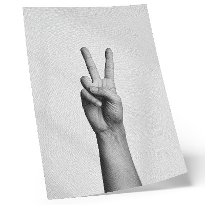 Stampa su tela gesto di pace in bianco e nero minimalismo eleganza