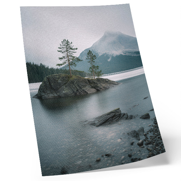 Stampa su tela Montagne, lago, nebbia, pace, armonia, natura