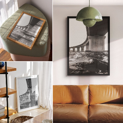 Foto su tela Architettura minimalista dei ponti, modernità