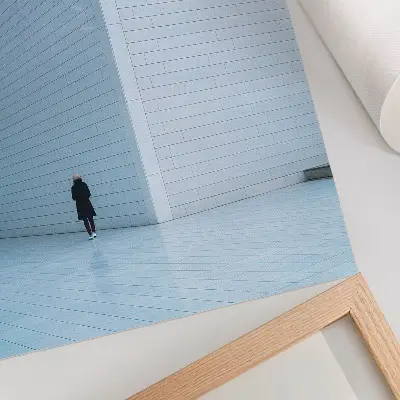 Stampa su tela muro imponente con motivi geometrici