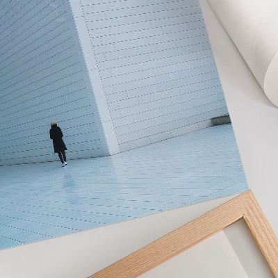 Stampa su tela Un muro imponente con motivi geometrici