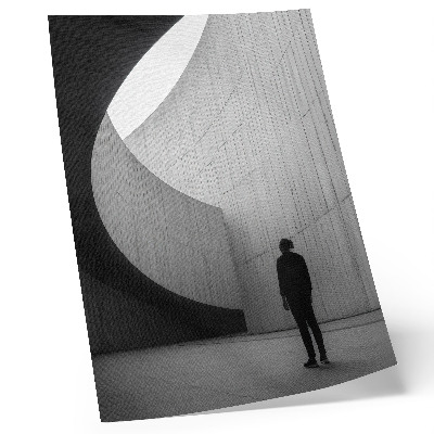 Foto su tela Architettura curvilinea, tonalità monocromatiche
