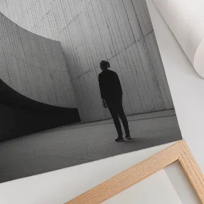 Foto su tela architettura curvilinea con tonalità monocromatiche