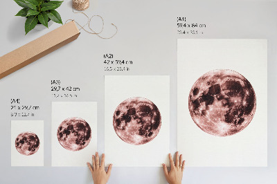 Stampa su tela Predominanza di tonalità calde e dettagli della luna