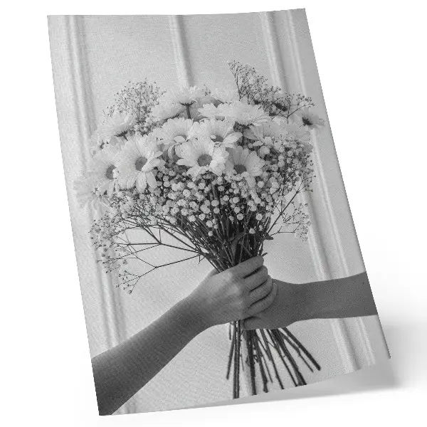 Stampa su tela fiori delicati in stile minimalista ed elegante