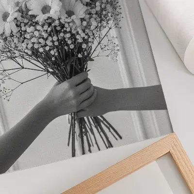 Stampa su tela fiori delicati in stile minimalista ed elegante