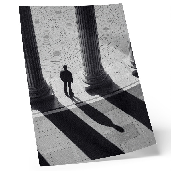 Poster Ombreggiature delle colonne nell'architettura minimalista