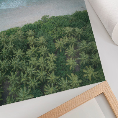 Poster Spiaggia, onde turchesi, palme, armonia, pace