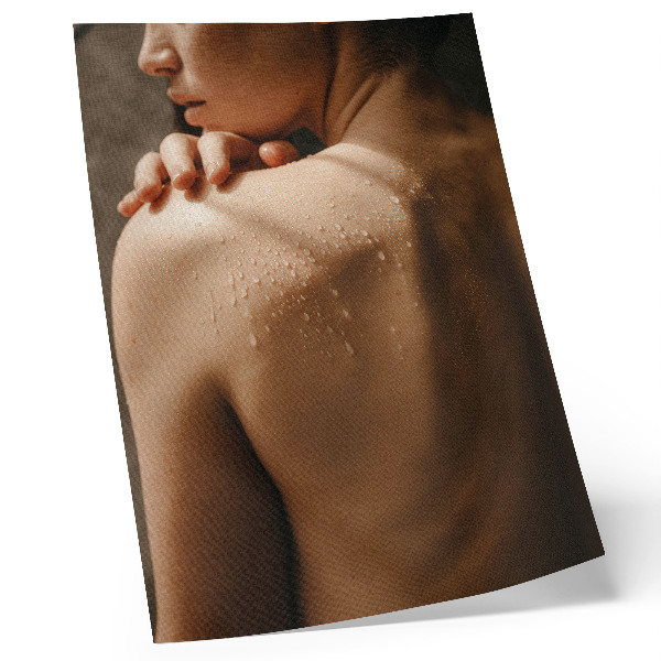 Poster Gocce d'acqua sulla pelle, eleganza naturale