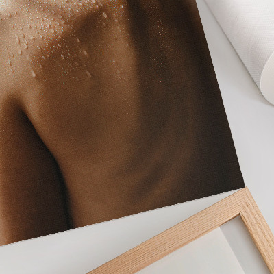 Poster Gocce d'acqua sulla pelle, eleganza naturale