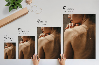 Poster Gocce d'acqua sulla pelle, eleganza naturale
