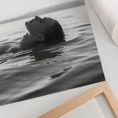 Stampa su tela con estetica in bianco e nero in stile minimalista ed elegante