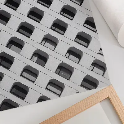 Poster una facciata minimalista con forme ripetute