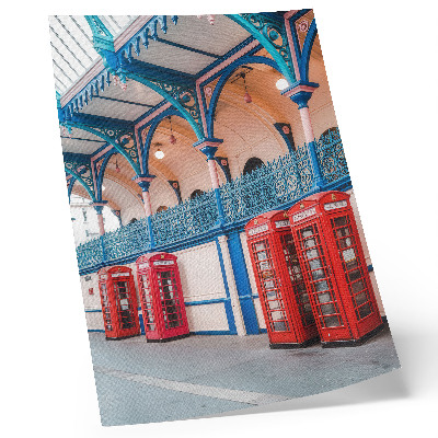 Poster Cabine rosse, passaggio elegante, ricchi ornamenti